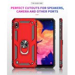 Wholesale Samsung Galaxy A10 Tech Armor Ring Grip Case with Metal Plate (Red)